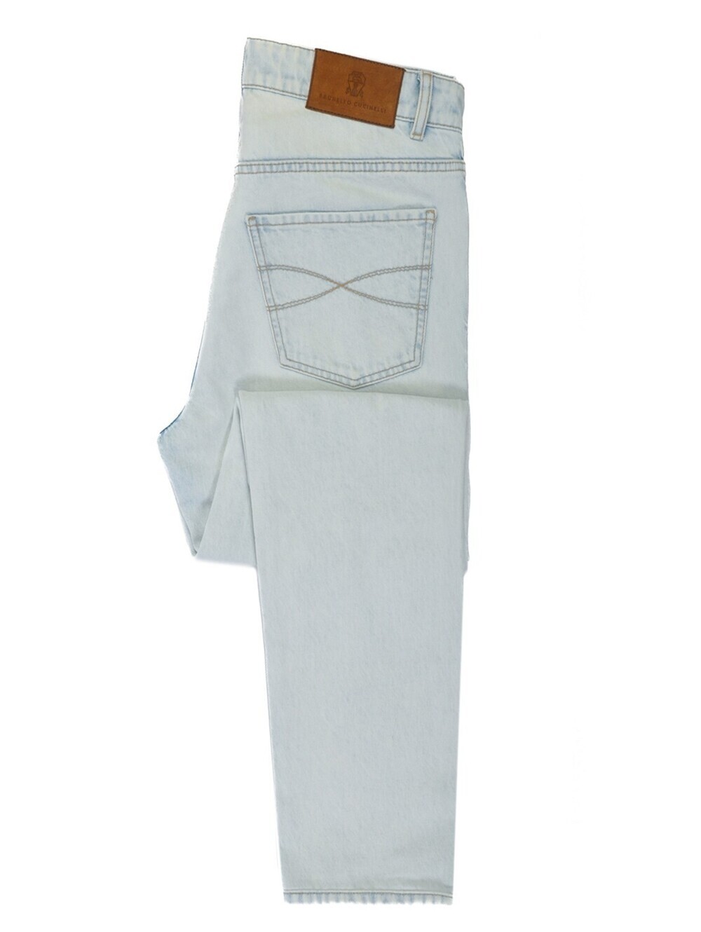 Brunello Cucinelli Bleached Blue Traditional Fit Jeans 34 36372